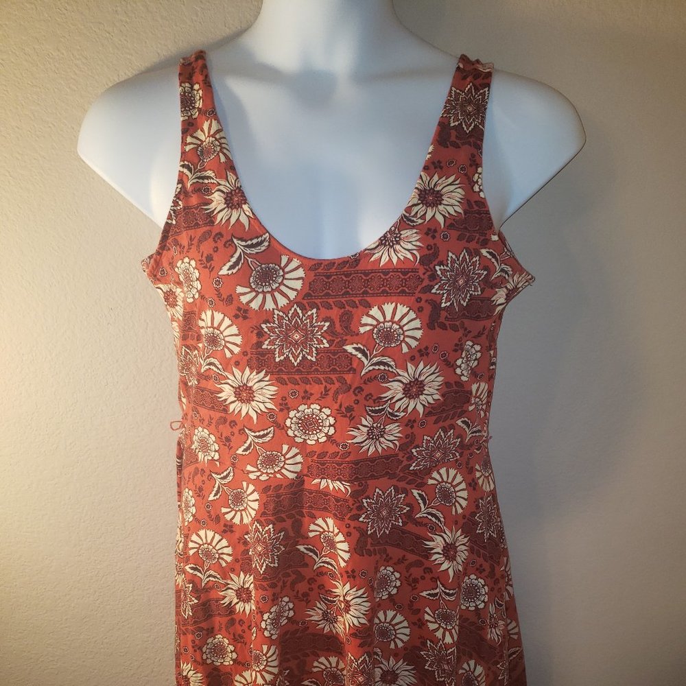 Forever21 Plus Tribal Rust Skater Dress